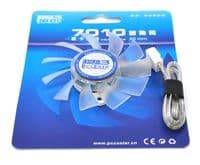 Кулер для видеокарт PcCooler 7010 №3 для ATI/NVIDIA 3-pin, RPM 3200±10%, BOX (YT-CCPC-7010 №3)