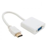 Конвертер HDMI папа на VGA мама 10 cm, White (YT-C-HDMI(M)/VGA(F)-W)/VGA(F)-W)