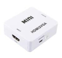 Конвертер Mini, HDMI to VGA, ВХОД HDMI (мама) на ВХОД VGA (мама), 720P/1080P, White