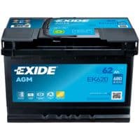 Автомобільний акумулятор EXIDE START-STOP AGM 62Ah Єв (-/+) (EK620)