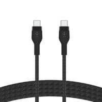 Кабель Belkin USB-С - USB-C переплет, силиконовый, с ремешком на магните, 1м, черный