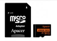 Карта пам'яті MicroSDXC 128GB UHS-I/U3 Class 10 Apacer (AP128GMCSX10U8-R) + SD адаптер