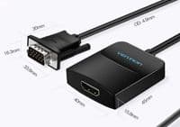 Адаптер Vention VGA-HDMI, 0.2 m, со звуком и питанием (ACNBB)