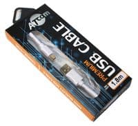 Кабель USB 2.0 – 1.8м AM/mini-B 5P Atcom GOLD plated, блистер белый