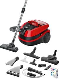 Пилосос Bosch миючий, 2100Вт, 2.5л, вода -5л, НЕРА13, турбощітка, червоний