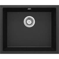 Мийка кухонна Deante Corda, граніт, прямокутник, без крил, 550х460х204мм, чаша - 1, накладна, металічний графіт