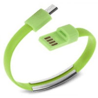 Кабель-браслет micro USB 2.0, зелений RTL