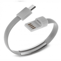 Кабель-браслет micro USB 2.0, сірий RTL