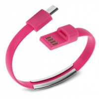 Кабель-браслет micro USB 2.0, рожевий RTL