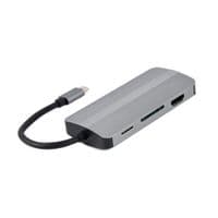 Док станція USB-C 8-в-1 (USB хаб 3.0/HDMI//VGA/PD/картридер/стерео-аудіо)