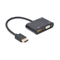 Адаптер-переходник HDMI на HDMI/VGA+Аудио 3,5