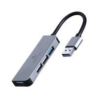 USB-A на 1 х USB 3.1 Gen1 (5 Gbps), 3 х USB 2.0, метал, сірий