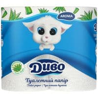 Туалетний папір Диво Aroma Алоє Віра 2 кулі білий 4 рулоні (4820003836156)