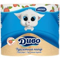 Туалетний папір Диво Aroma Персик 2 кулі помаранчевий 4 рулоні (4820003836026)