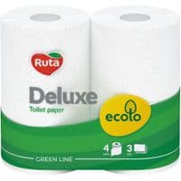 Туалетная бумага Ruta Ecolo Deluxe 3 слоя 4 рулона (4820202890324)