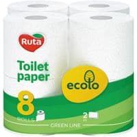 Туалетна папір Ruta Ecolo 2 шари 8 рулонів (4820202891093)