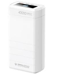 Універсальна мобільна батарея 40000 mAh, Remax Dinba Series RPP-310, 65W (4.5A, 3xUSB) White