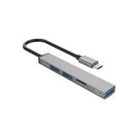 USB-хаб ORICO USB-A - USB3.0, 2xUSB2.0, TF (AH-A12F-GY-BP)