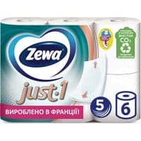 Туалетна папір Zewa Just 1 5 шарів 6 рулонів (7322541189314)