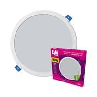 Світильник світлодіодний вбудований круглий ELM 15W 4000К Disk-V IP20 26-0086