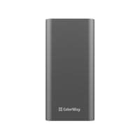 Универсальная мобильная батарея 20000 mAh, ColorWay, Gray, 22.5W, Quick Charge 3.0, 2xUSB (Type-C+Lightning), LED-индикатор, USB-кабель <-> Type C (CW-PB200LPH3GR-PDD)