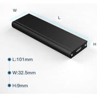 Внешний карман M.2 на Type-C USB 3.1 (F) Gen2, 10 Gb/s, 2TB, B key NGFF Black