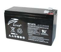 Батарея для ДБЖ 12В 7Ач AGM Ritar RT1270A Black / 12V 7.0Ah / 151х65х100 мм