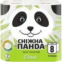 Туалетний папір Сніжна Панда Classic 2 кулі 8 рулонів (4823019007633)