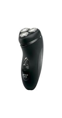 Електробритва Новий Харків НХ-8521 Майстер Black, 6W, роторна, сухе гоління, 3 плаваючі голівки для голення, підвійні плаваючі леза, живлення від мережі, триммер для висок, індикатор вмикання