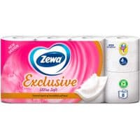 Туалетна папір Zewa Exclusive Ultra Soft 4 кулі 8 рулонів (7322541046532/7322541191041)