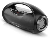 Колонка портативна 2.0 REAL-EL X-713 Black, 2x6 Вт, пластиковий корпус, Bluetooth, MicroSD/USB, FM-приймач, живлення від акумулятора, 1800 мА*год, керування зверху