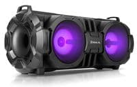 Колонка портативна 2.0 REAL-EL X-737 Black, 2 x 14 Вт, пластиковий корпус, Bluetooth, USB, живлення від акумулятора, 4000 мА*рік, управління зверху
