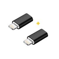 Адаптер XoKo AC-005 microUSB-Lightning Black 2шт. (XK-AC005-BK2)