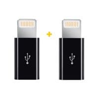 Адаптер XoKo AC-030 microUSB-Lightning Black 2шт. (XK-AC030-BK2)