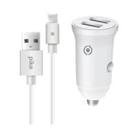 Автомобільний зарядне пристрій Piko CC-312 (2USB, 3.1A) White + кабель Lightning (1283126538810)