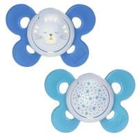 Пустышка Chicco Physio Comfort силиконовая 16-36 мес 2 шт голубая (74935.42.00.00)