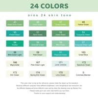 Маркер Arrtx Спиртовые Oros ASM-03GN 24 цвета, зеленые оттенки (LC302512)