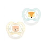 Пустушка Baby-Nova Forest Animals 6-18 міс. персикова/бірюзова 2 шт (3962321)