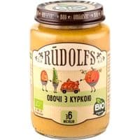 Детское пюре Rudolfs Овощи с курицей с 8 месяцев 190 г (4751017940549)