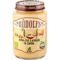 Детское пюре Rudolfs Крем-суп с курицей и сыром 190 г (4751017940976)