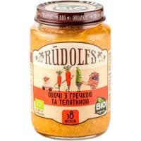 Дитяче пюре Rudolfs Овочі та гречка з телятини 190 г (4751017940563)