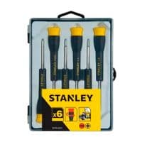 Набор инструментов Stanley отверток точной механики, 6 шт.: SL2, SL2.5, SL3, PH000, PH00, PH0 (STHT0-62631)