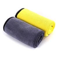Авторушник ColorWay, Grey/Yellow, двошарова мікрофібра, 50x60 см, щільність 800 г/м² (CW-5608)