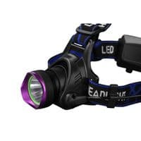 Ліхтар налобний 2E, 300 люмен, USB, 1800 мАг, 1х Cree XPG LED, 3 функції освітлення, алюмінієвий + пластик ABS