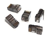 Конектор RJ45, UTP, 100 шт., Brown, Cat. 5e, Merlion (RJ45ML-BN)