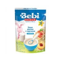 Детская каша Bebi Premium молочная овсяная с персиком +6 мес. 200 г (1105056)