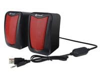 Колонки 2.0 Kisonli KS-06 Red, 2 x 3 Вт, пластиковий корпус, USB + 3.5mm
