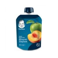 Детское пюре Gerber Яблоко и персик 90 г (1227016)
