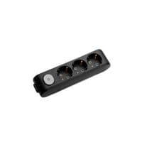 Колодка для підовжувача Panasonic X-tendia 3 гнізда black WLTA04302BL-UA (WLTA04302BL-UA)