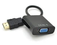 Конвертер HDMI (папа) на VGA (мама) VEGGIEG H-V1B 25cm, Black (YT-C-H-V1B)